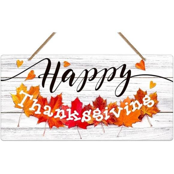 6"x12" Farmhouse Thanksgiving Door Decor Hanging Sign for Home Wall - Picture 8 of 8